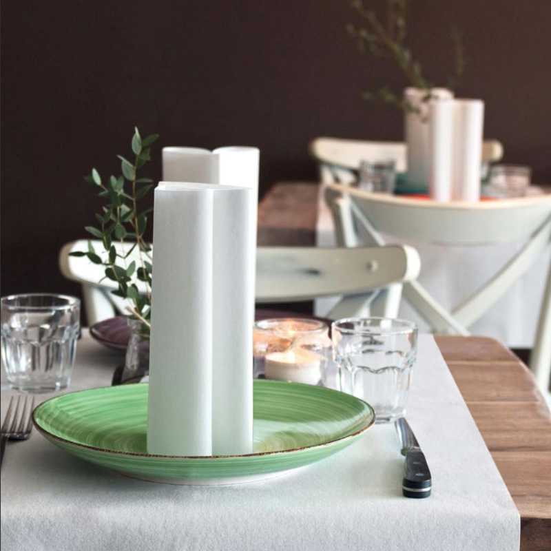 Air Laid textilhatású szalvéta 40x40 cm-es fehér színű 50 lap/csomag