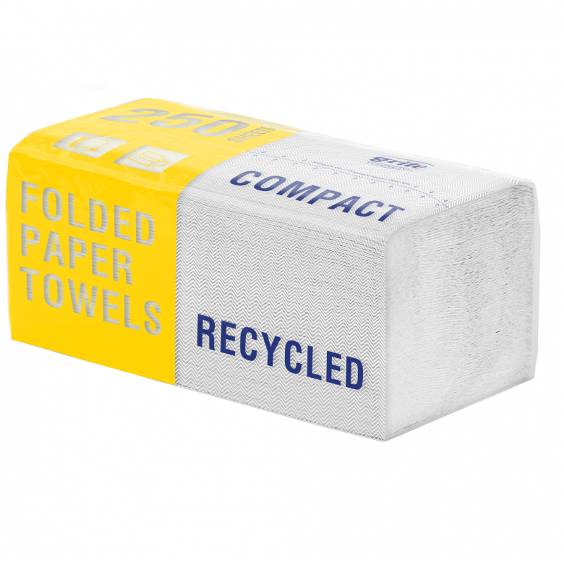 Grite hajtogatott kéztörlő Economy compact 250 V natúr 2 rétegű