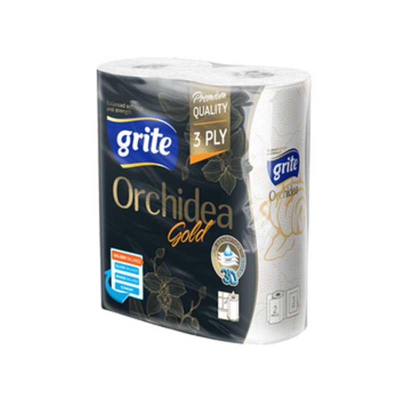 Grite Orchidea Gold 3 rétegű papírtörlő 2 tekercses 2x65 lap