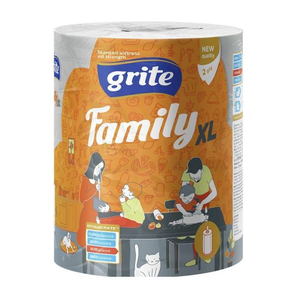Grite Family XL 2 rét. papírtörlő 250 lapos