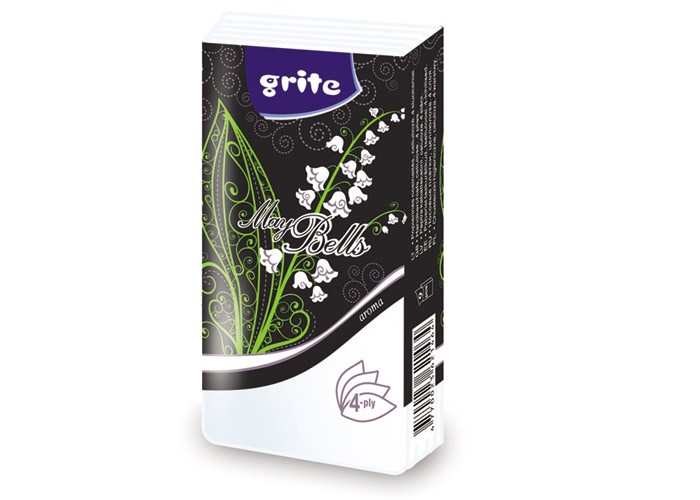 Grite May Bells 10x9 darabos gyöngyvirág illatú 4 rétegű papírzsebkendő