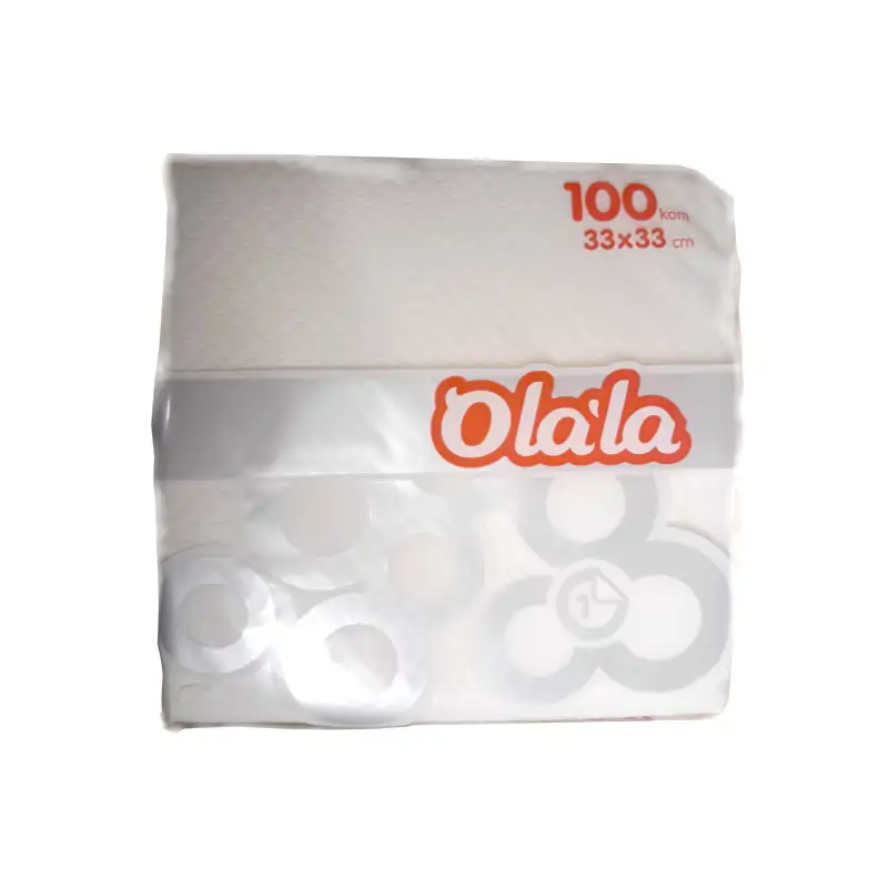 Olala szalvéta 33x33 cm 1 rétegű fehér 100 db
