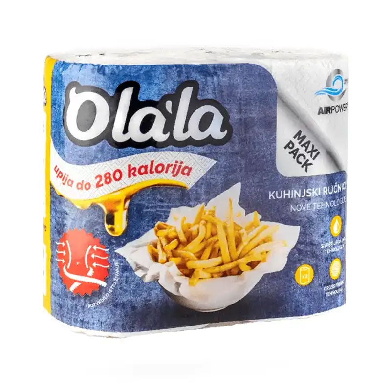 Olala Calorie Absorber 3 rétegű papírtörlő 2x100 lap