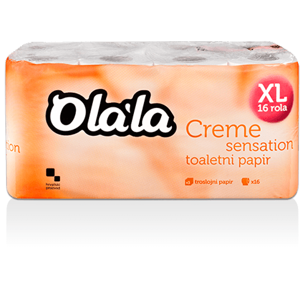 Olala Creme Sensation 16 tekercses 3 rétegű toalettpapír