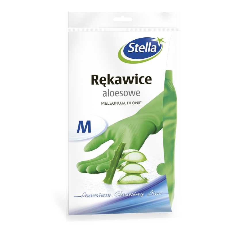 Stella gumikesztyű Aloe Vera M méret