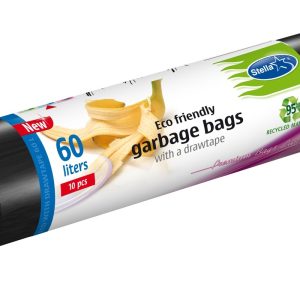 WNS-4256 LDPE húzózáras szemeteszsák Stella 60l-es 10 db